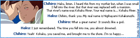 Banner Chihiro e Haku